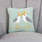 Beach Life Seagulls Hooked Pillow - OUT OF STOCK UNTIL 07/16/2026
