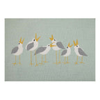 Beach Life Seagulls Hooked Accent Rug