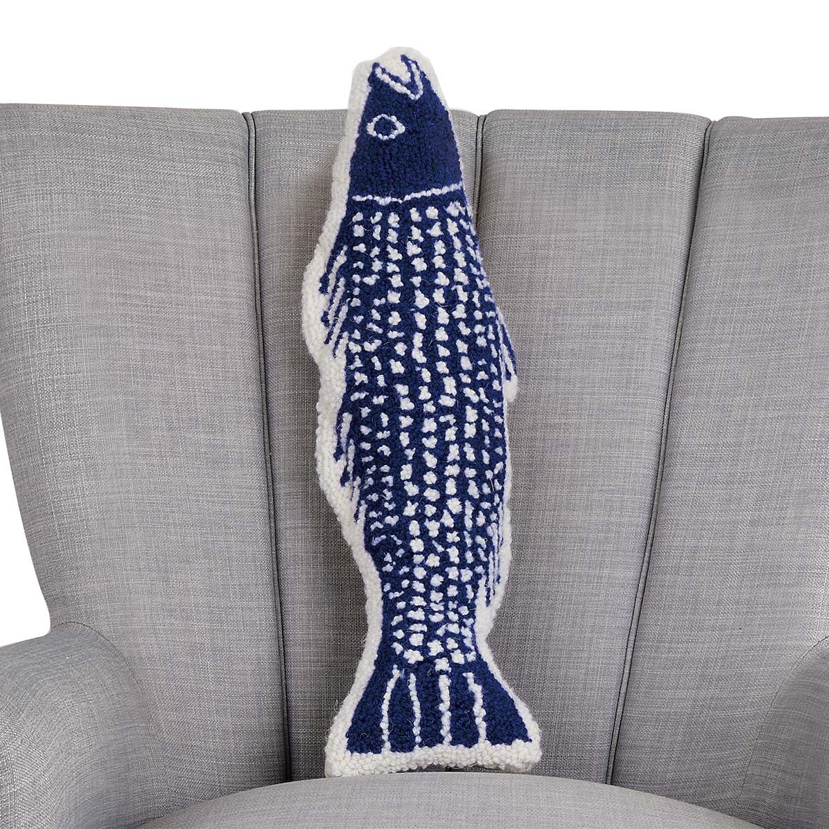 Striper Adventure Hooked Pillow - OUT OF STOCK UNTIL 08/27/2026