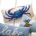Sealife Crab Rectangular Hooked Pillow