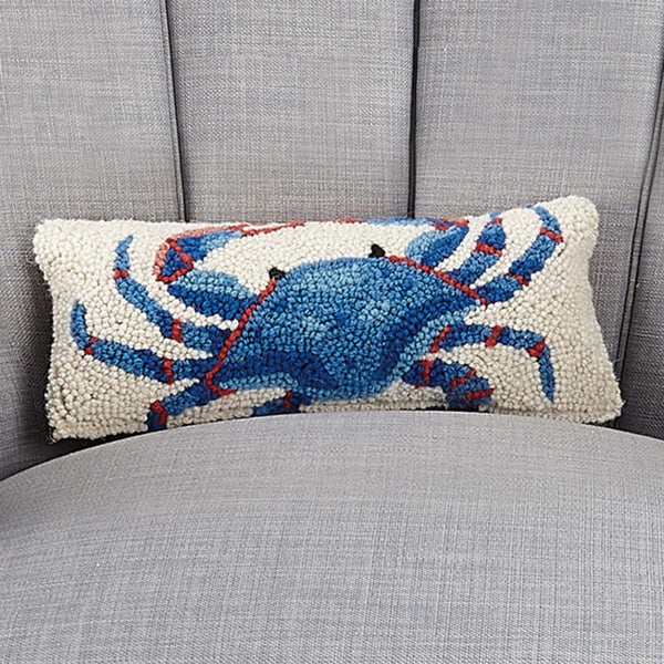 Sealife Crab Rectangular Hooked Pillow