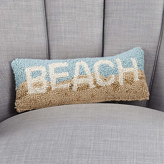 Beach Bliss Hooked Pillow