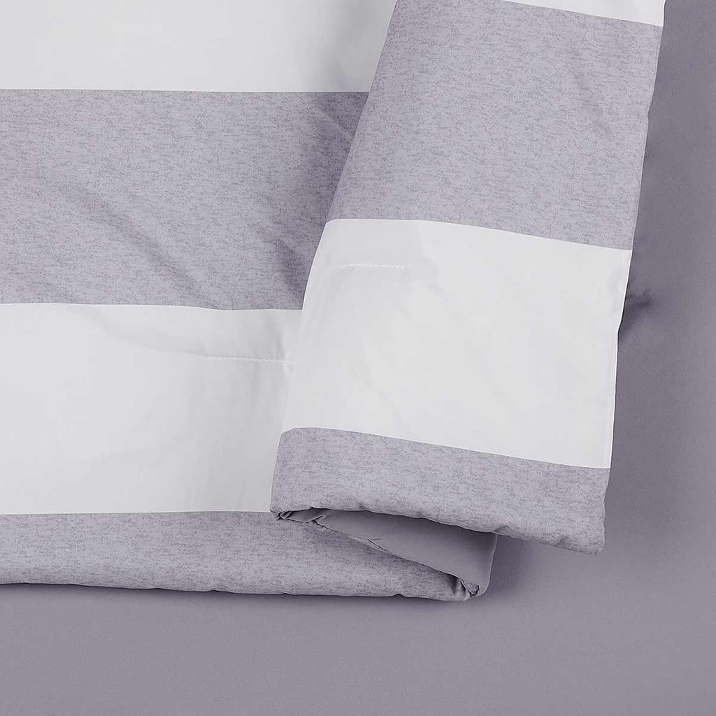Bayside Gray Stripes Comforter Set - Full/Queen