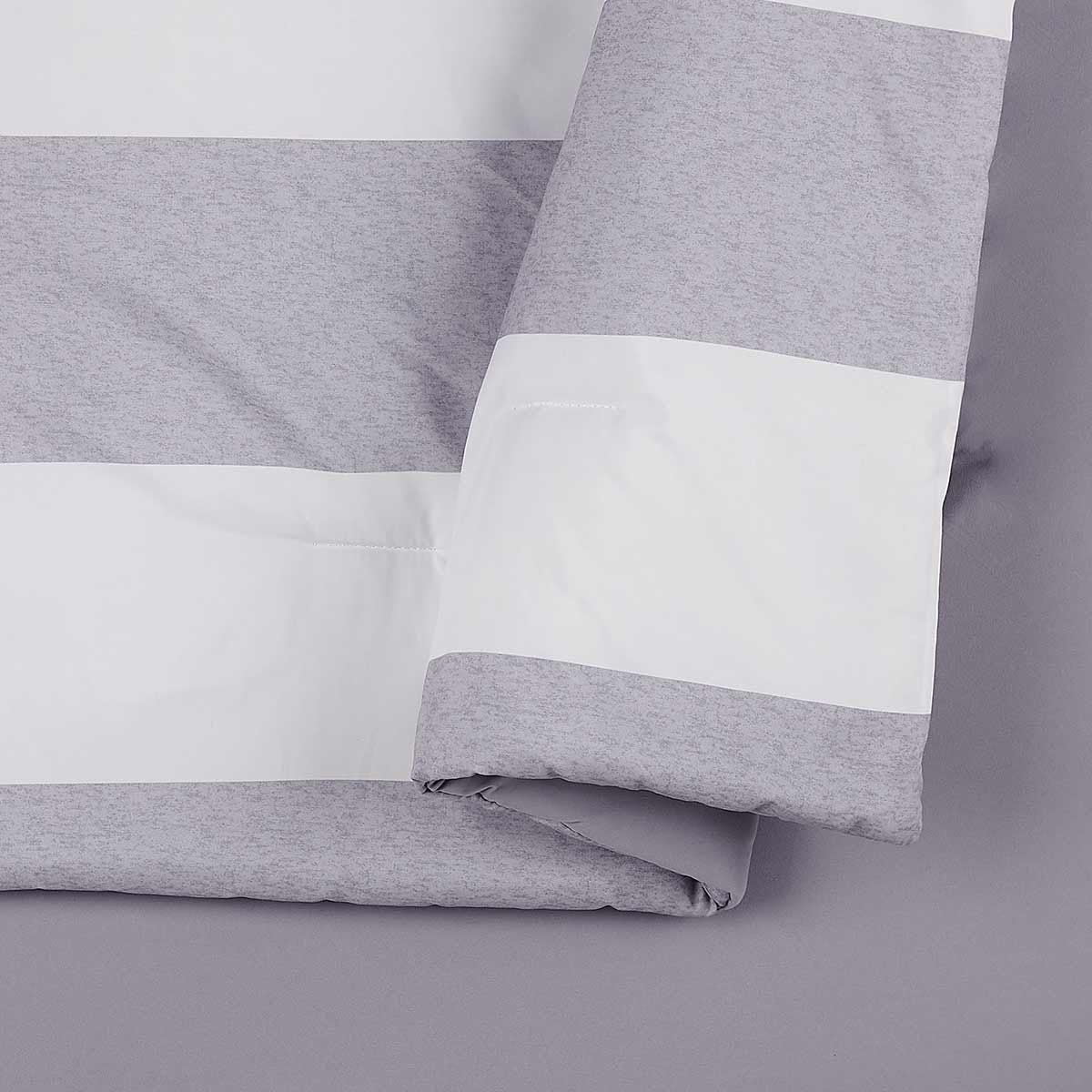 Bayside Gray Stripes Comforter Set - Full/Queen