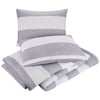 Bayside Gray Stripes Quilt Set - Twin