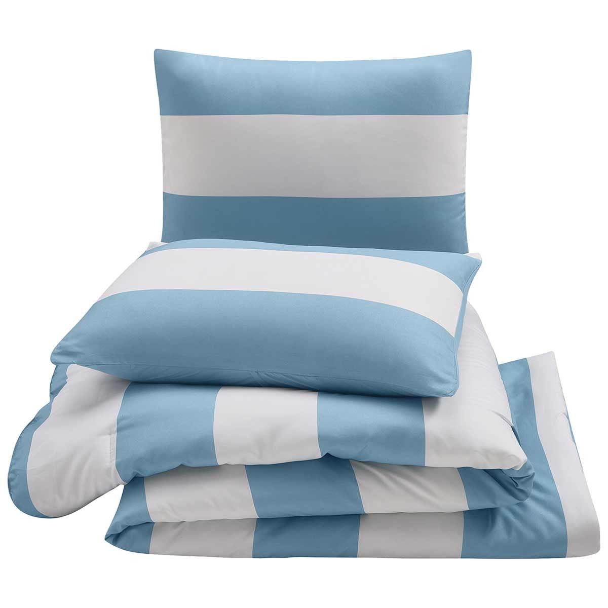Bayside Blue Stripes Comforter Set - Twin