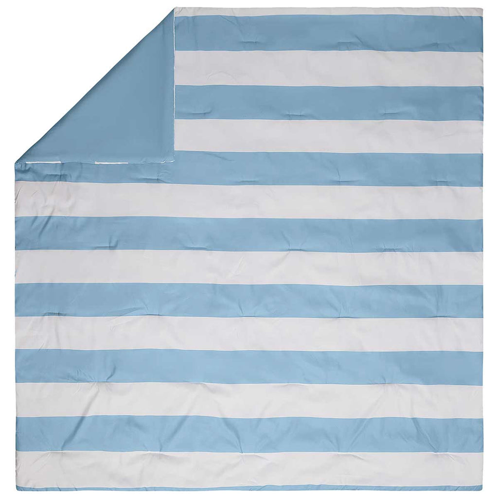 Bayside Blue Stripes Quilt Set - Twin