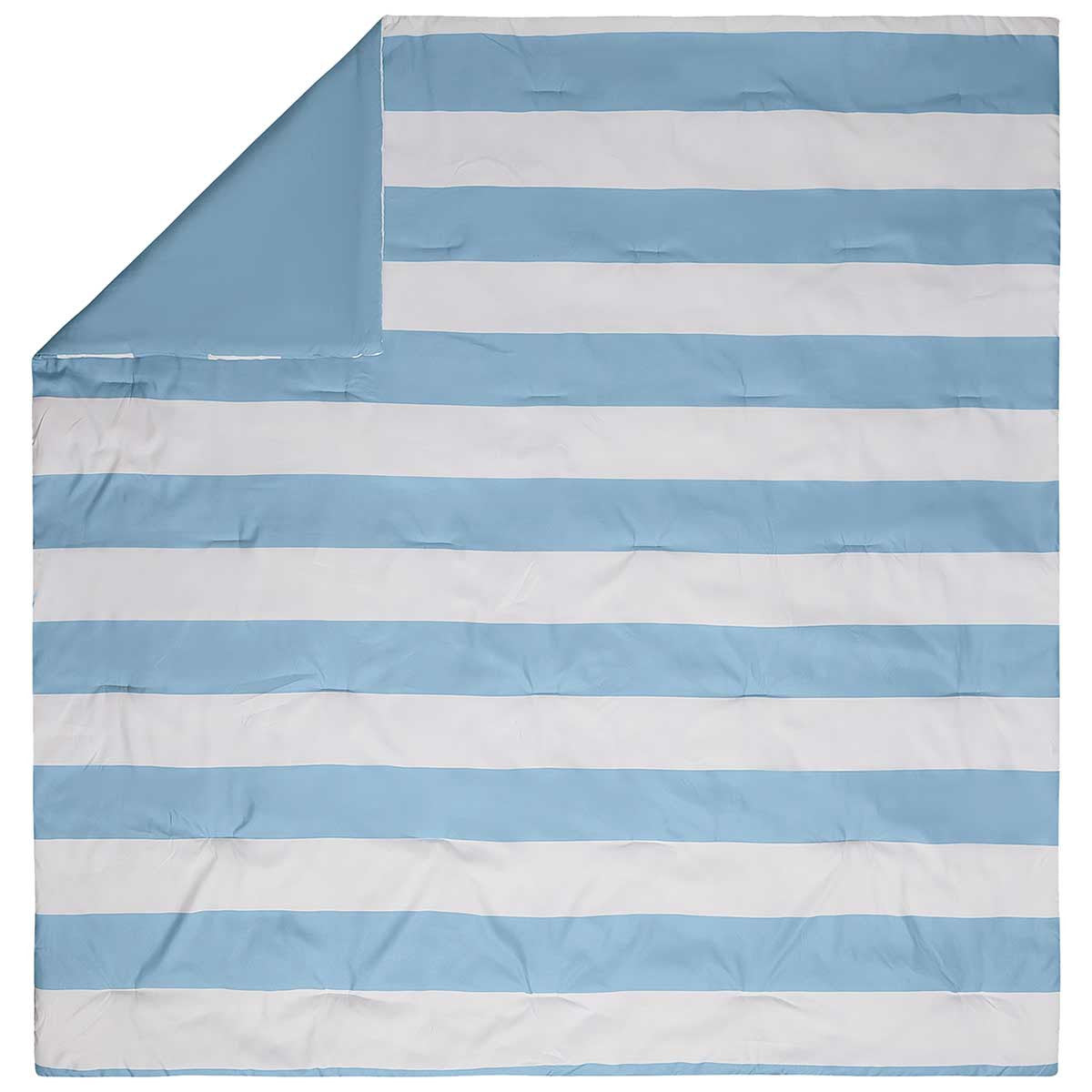 Bayside Blue Stripes Quilt Set - Twin