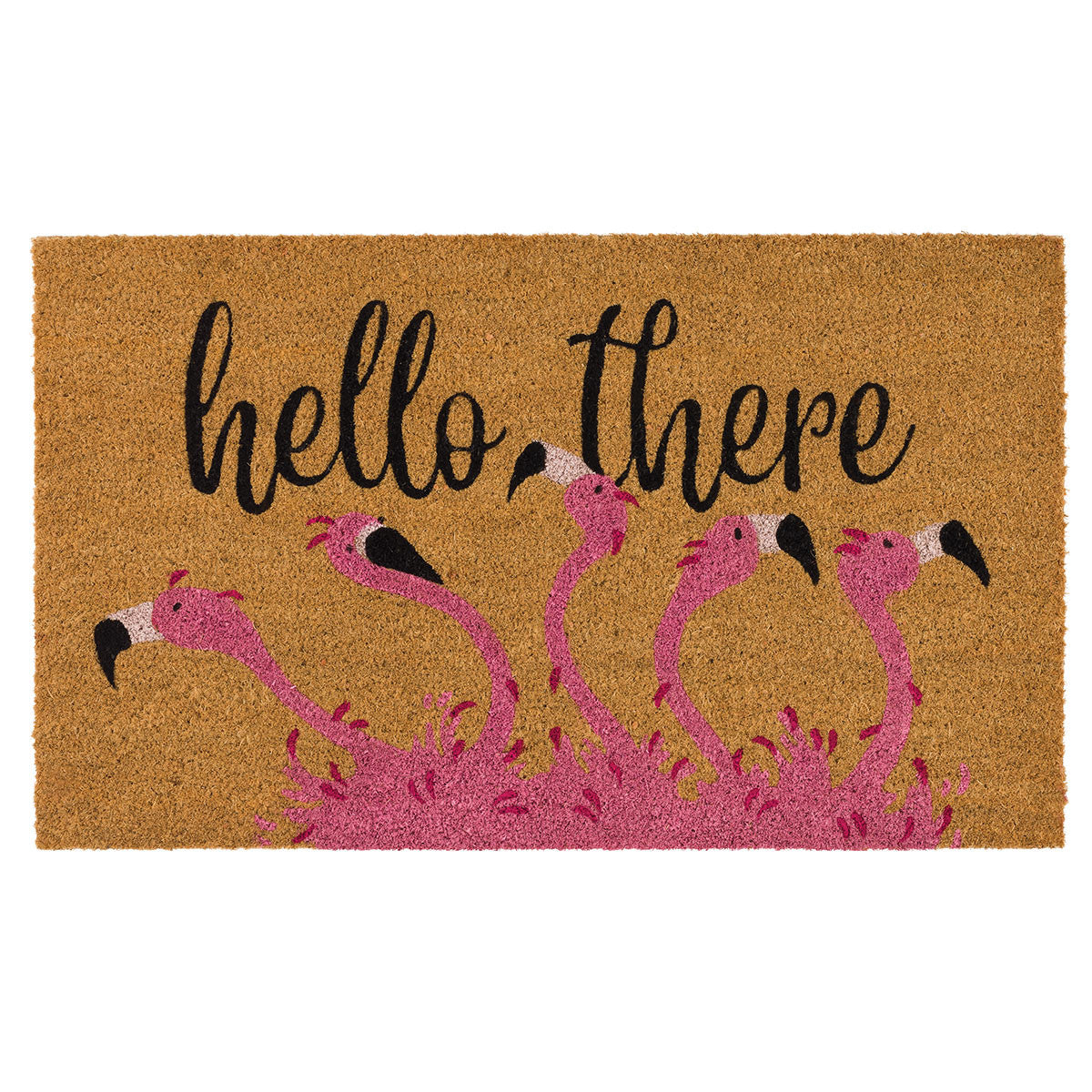 Flamingo Welcome Coir Doormat