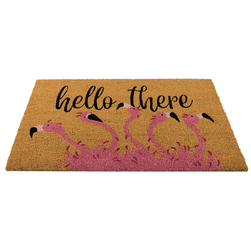 Flamingo Welcome Coir Doormat