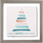 Beach Tree Christmas Framed Wall Art