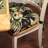 Tropical Noir Floral Chair Pads - Set of 4