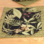 Tropical Noir Floral Placemats - Set of 4