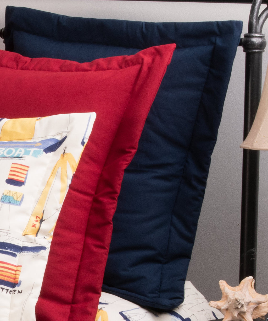 Cape Regatta Solid Navy Euro Sham