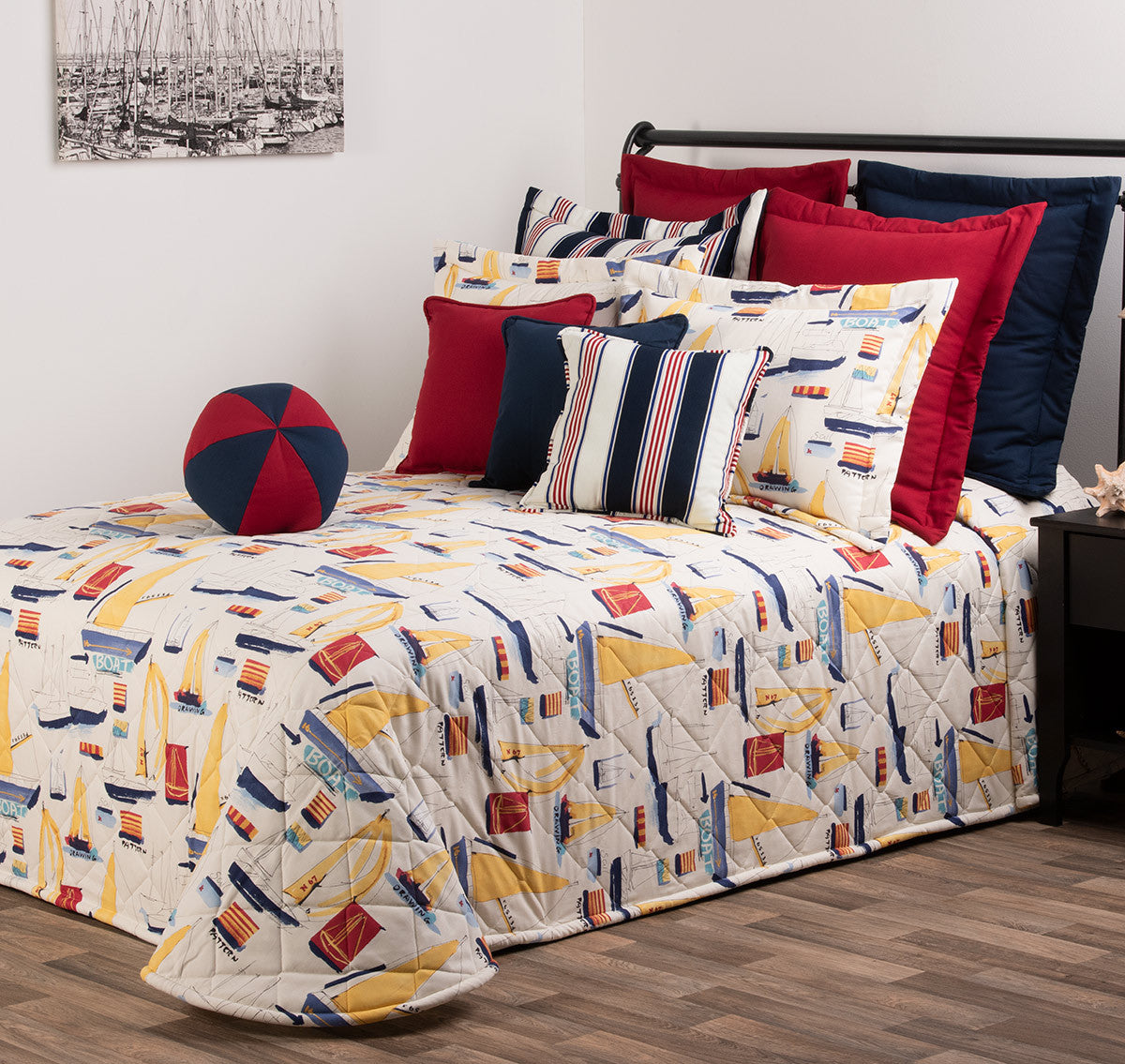Cape Regatta Solid Navy Euro Sham