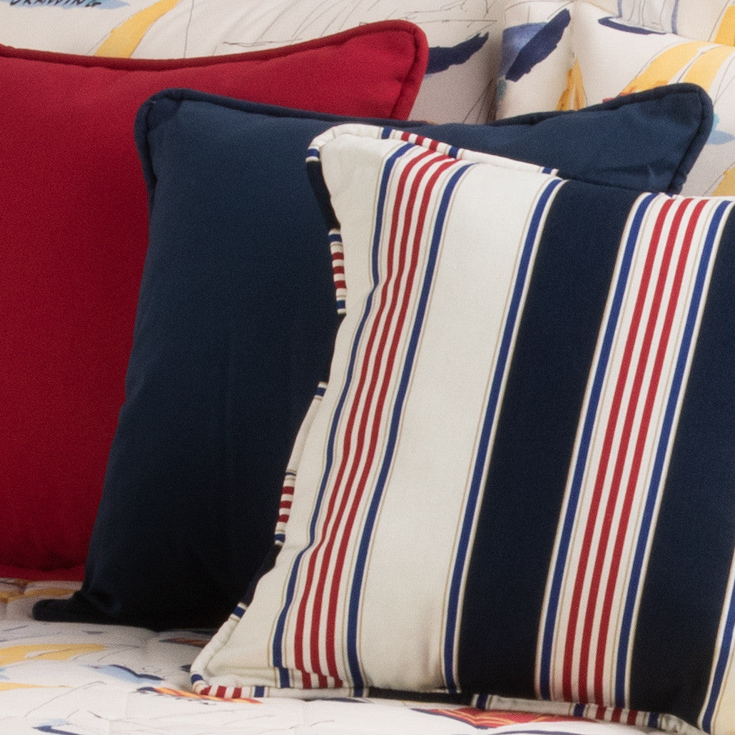 Cape Regatta Solid Navy Square Pillow