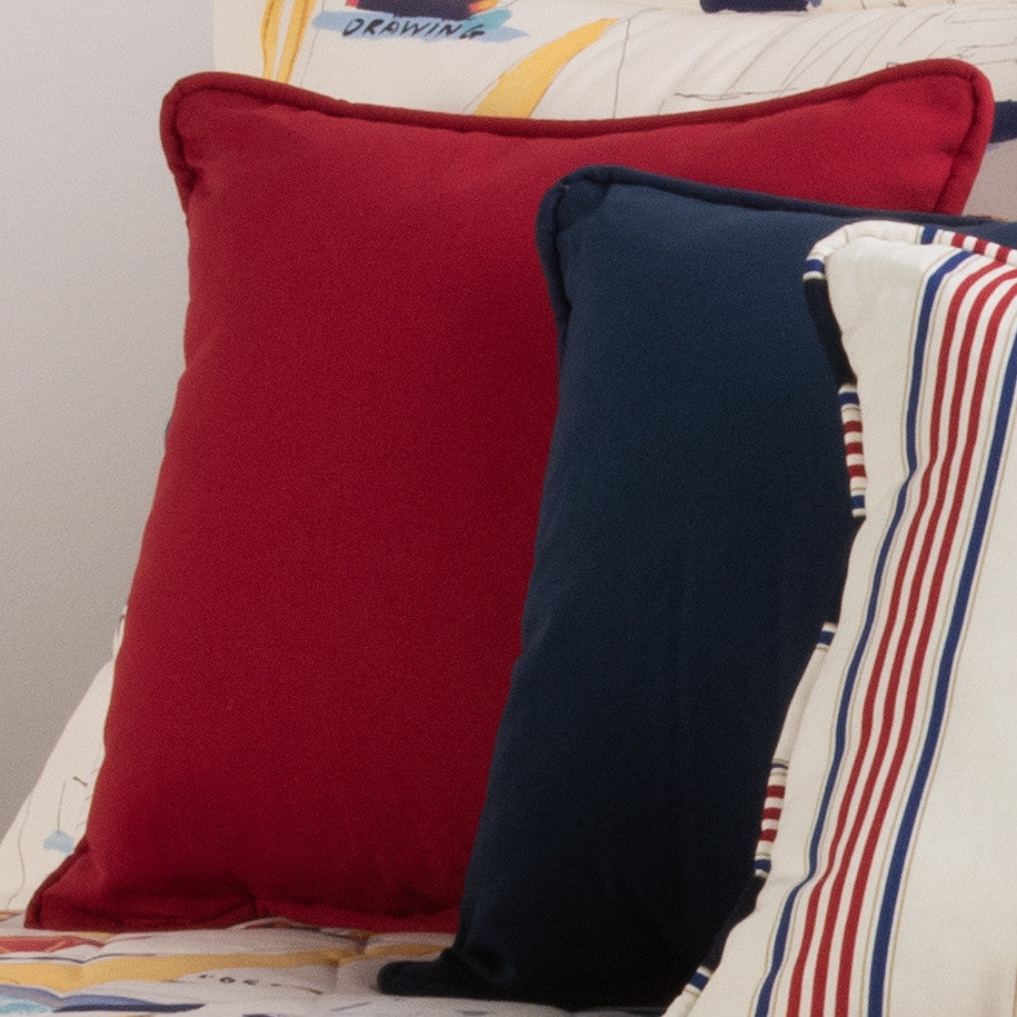 Cape Regatta Solid Red Square Pillow