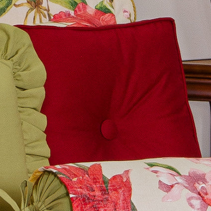 Maui Bliss Twill Red Boxed Pillow