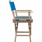 Teak Director's Chair with Pacific Blue Seat Cover