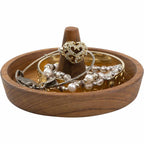 Round Teak Jewelry Dish
