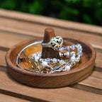 Round Teak Jewelry Dish