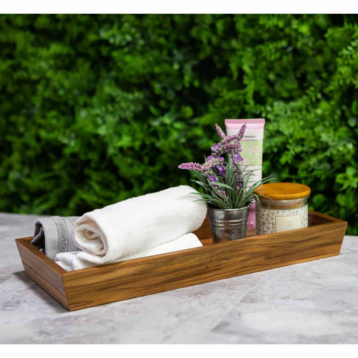 Solid Teak Vanity Tray