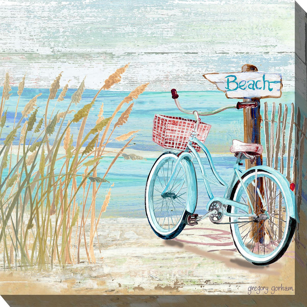 Beach Bike Outdoor Wall Art