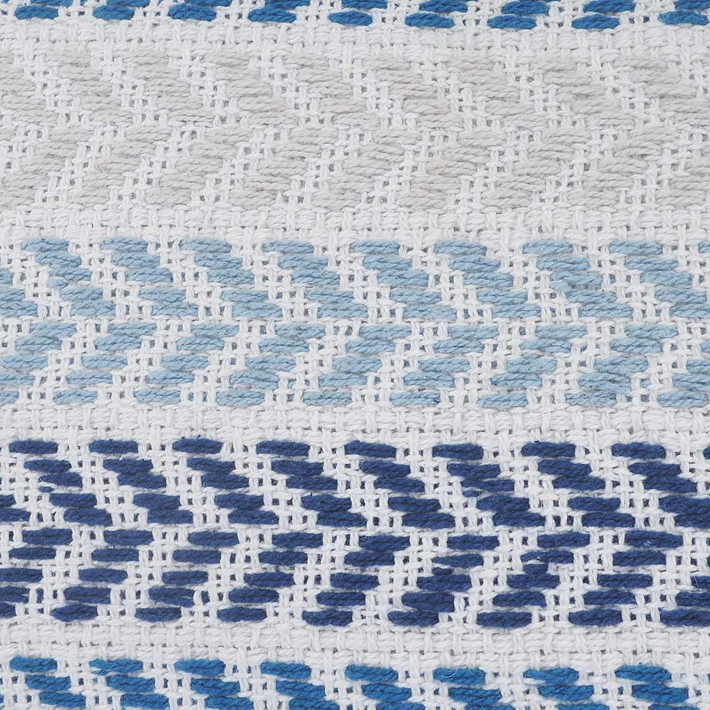 Serene Blue Chevrons Pillow