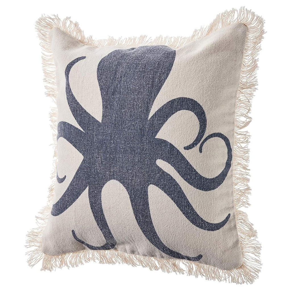 Indigo Octopus Pillow