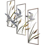Seagulls Stainless Steel Triptych - Set of 3