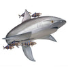 Silver Shark Metal Wall Art