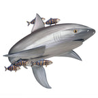 Silver Shark Metal Wall Art