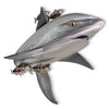 Silver Shark Metal Wall Art