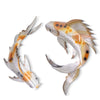 Swimming Koi Metal Wall Art - Set of 2