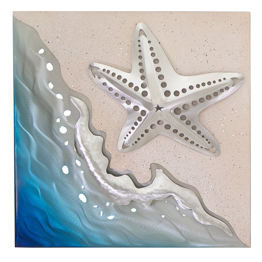Caribbean Shore Starfish Metal Wall Art