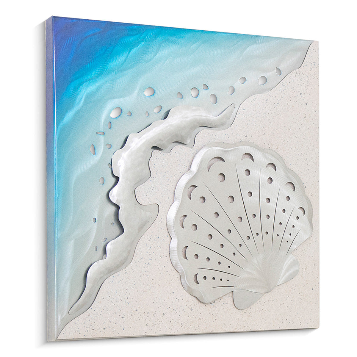 Caribbean Shore Scallop Metal Wall Art