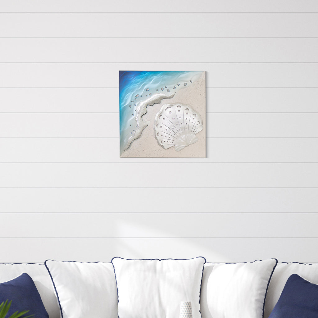 Caribbean Shore Scallop Metal Wall Art