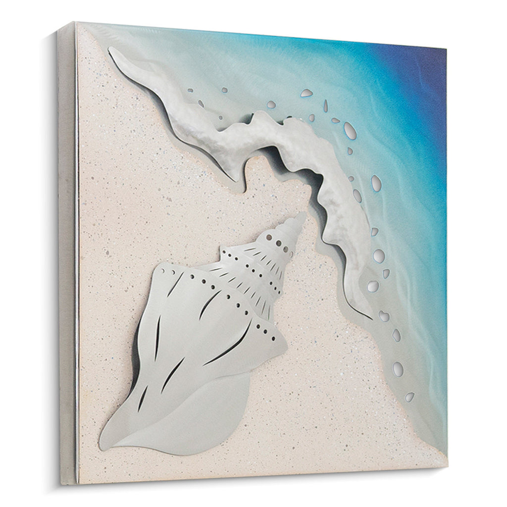 Caribbean Shore Conch Metal Wall Art