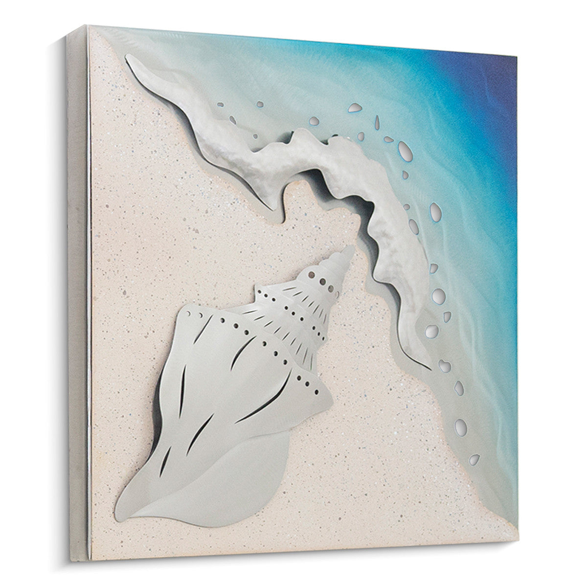 Caribbean Shore Conch Metal Wall Art