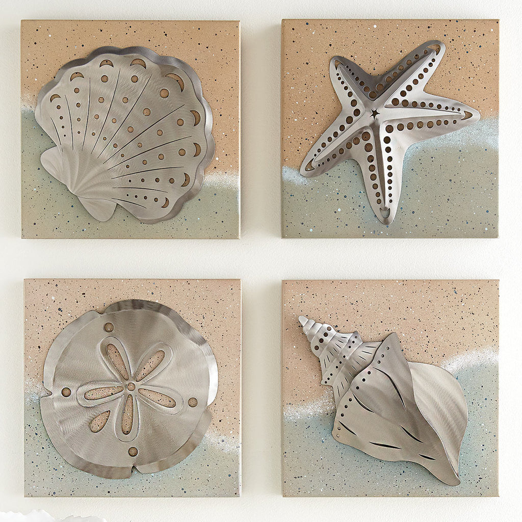 Sand Dollar Sea Treasure Metal Wall Art