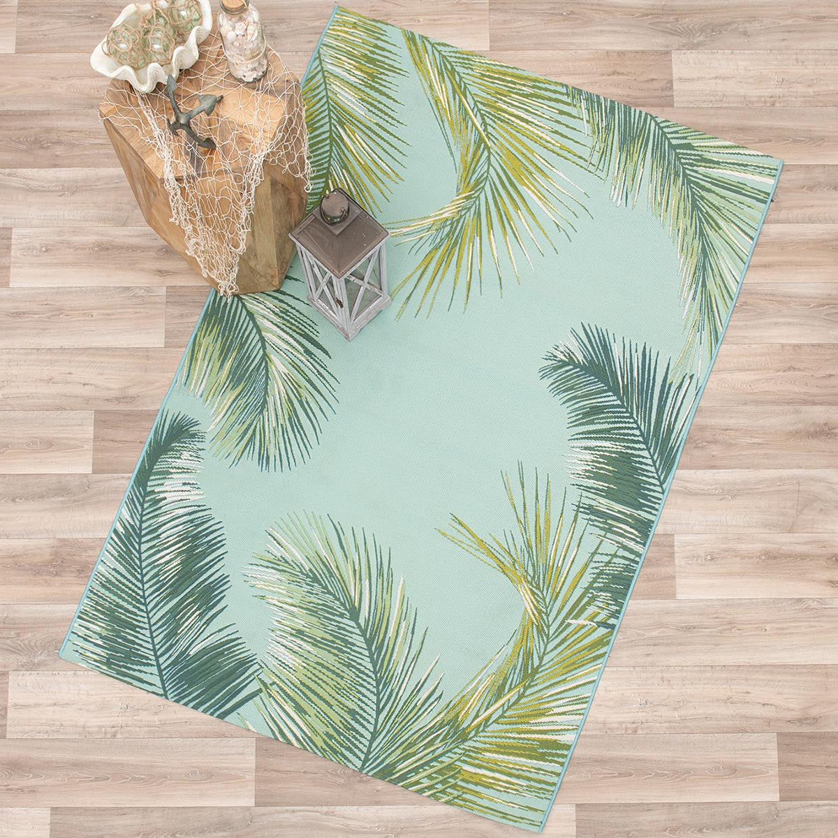 Paia Palms Aqua Indoor/Outdoor Rug Collection