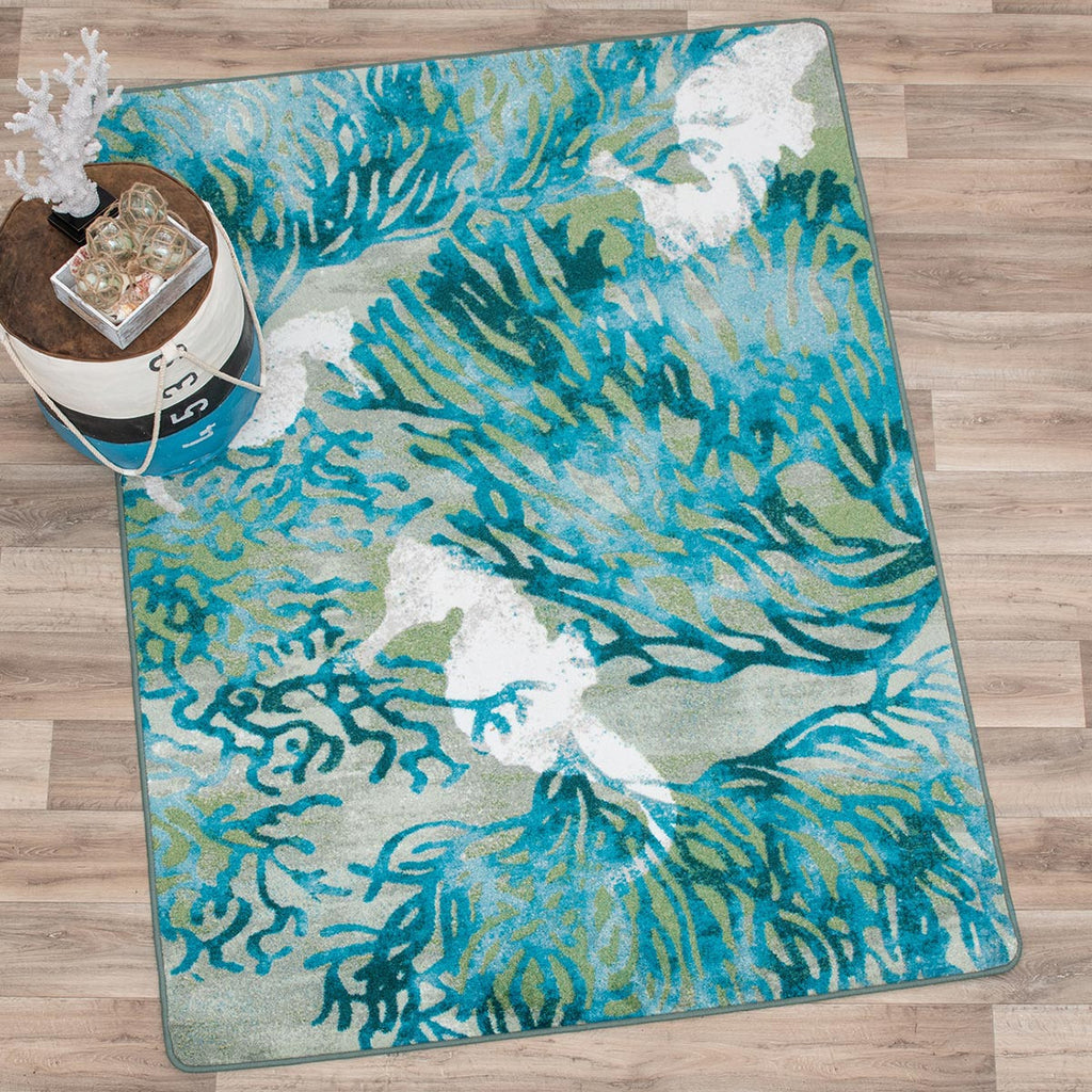 Seahorse & Coral Rug - 8 Ft. Round