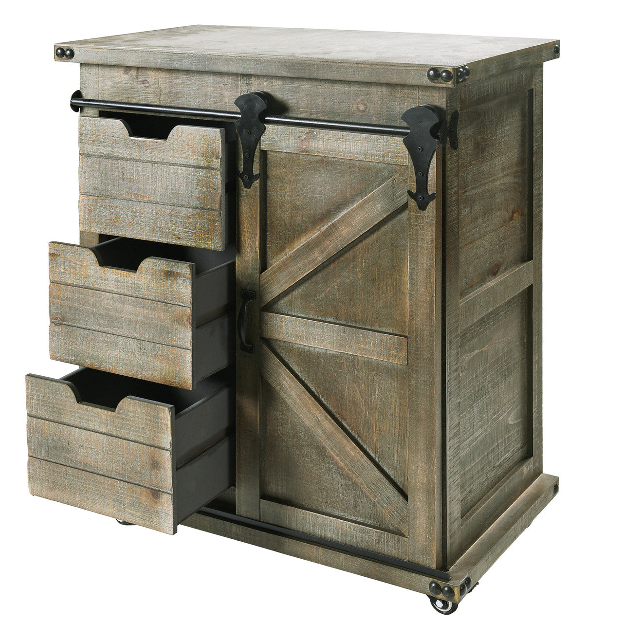 Bradford Mocha 3-Drawer Cabinet