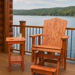 Timber Creek Cedar Adirondack Glider and Side Table