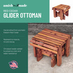 Timber Creek Cedar Gliding Ottoman