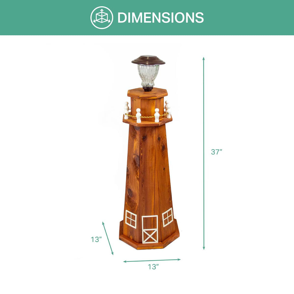 Seaside Beacon Solar Lighthouse - Small