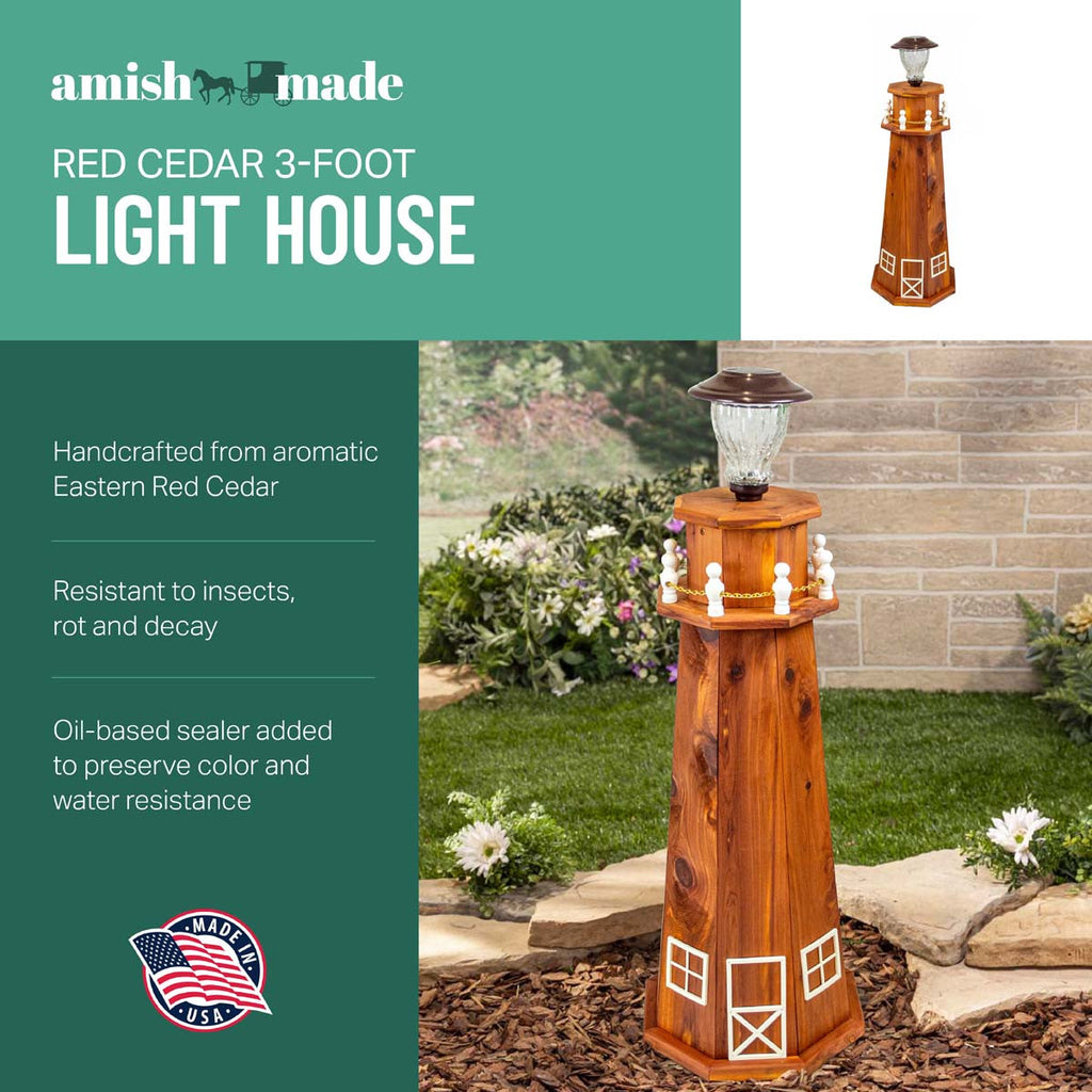 Seaside Beacon Solar Lighthouse - Small