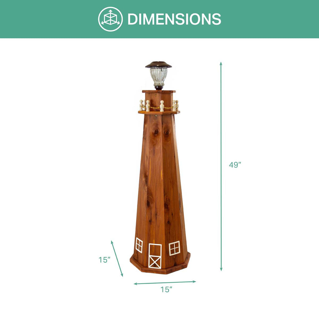 Seaside Beacon Solar Lighthouse - Large