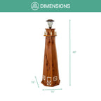 Seaside Beacon Solar Lighthouse - Large