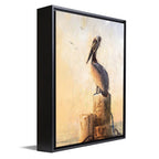 Pelican Perch Personalized Framed Canvas - Small